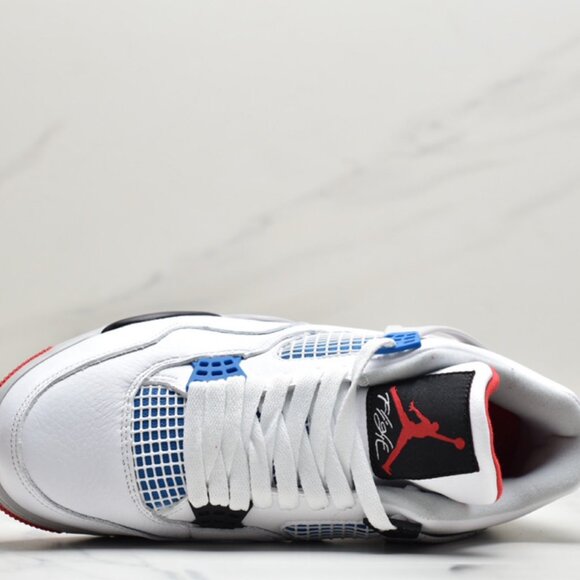 Jordan Air Jordan 4 Retro Red and Blue Mid-cut Retro Casual Sports Basketbal - Picture 7 of 8